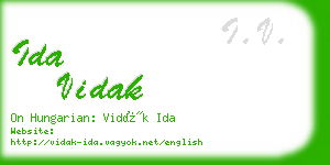 ida vidak business card